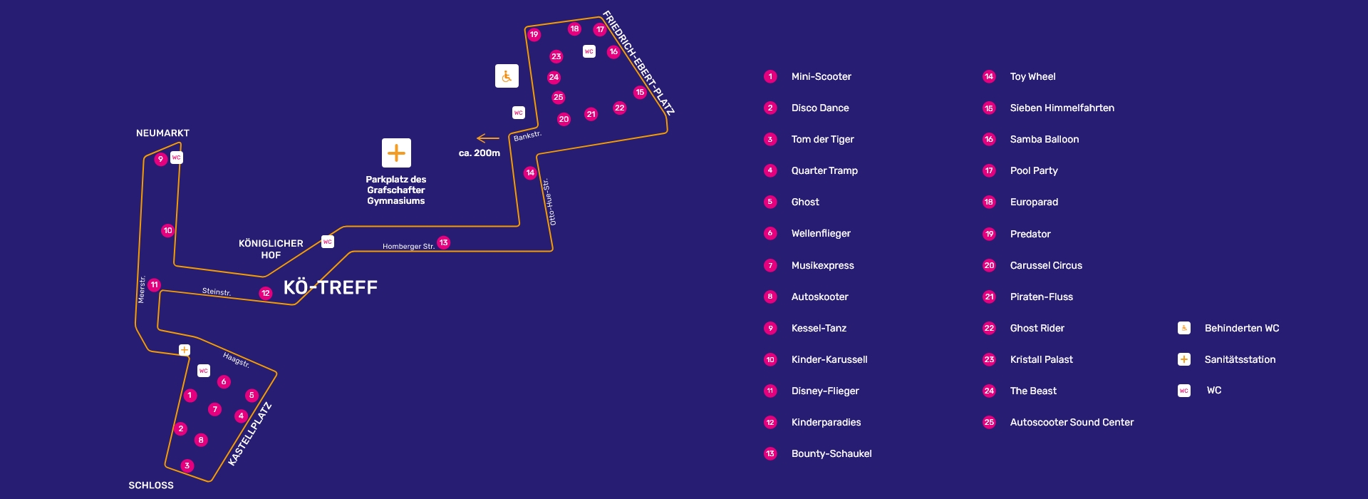 Kirmes Lageplan