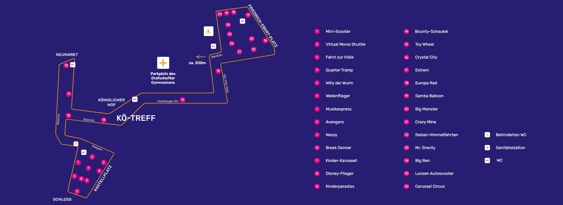Kirmes Lageplan